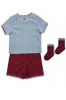 Aston Villa Babytruitje Uit tenue Kind 2022-23 Korte Mouw (+ Korte broeken)
